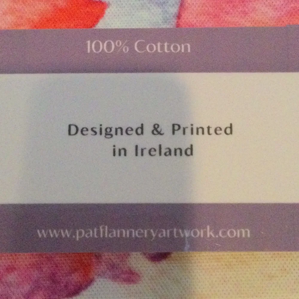 Watercolor Cotton Tea Towel by Irish Artist Pat Flannery